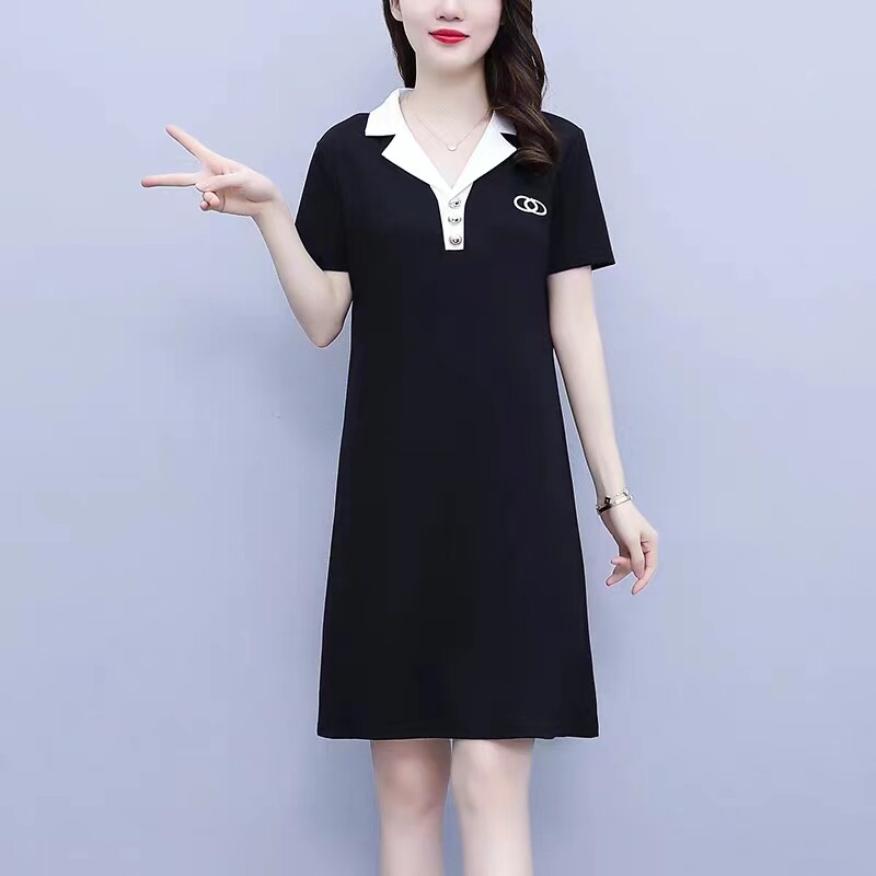 翻领连衣裙女2026年夏季新款连衣裙