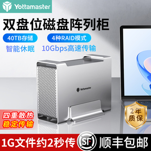 尤达大师2.5寸3.5硬盘盒移动多双盘位阵列柜RAID固态机械外接盒子