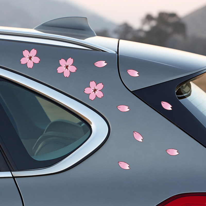 樱花车身贴纸摩托自行车头盔叶子板车贴反光日式花瓣划痕遮挡贴纸,汽车用品/电子/清洗/改装,汽车装饰贴/反光贴,淘宝优惠券,粉丝福利购,淘宝优惠卷