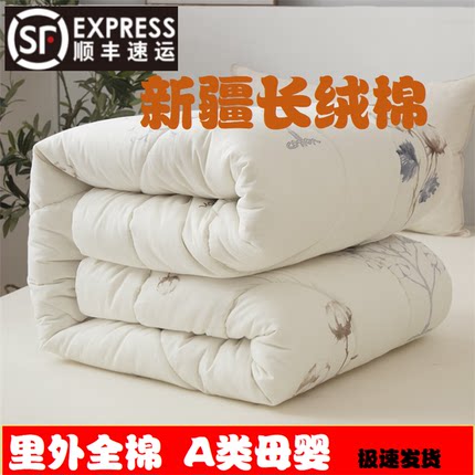 新疆棉被纯棉花被子双人冬被加厚保暖单人被学生春秋全棉被芯棉絮