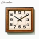 CHAMBRE日本原装 053WCB 进口复古静音方形石英钟客厅挂置兼用CH