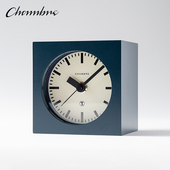 CHAMBRE日本原装 桌面石英钟069NV 进口现代简约积木静音台钟时尚