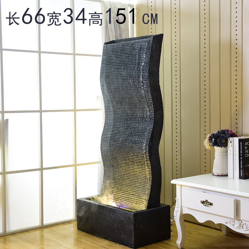 办公室喷泉流水器水系水幕墙摆设风水轮软装饰品玄关摆件简约现代