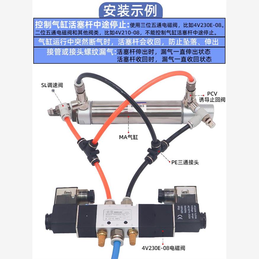 诱导止回阀PCV06逆8气缸