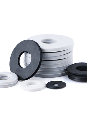白色橡胶垫片塑料软平垫塑胶绝缘垫圈隔离防护介子M4M5M7M10