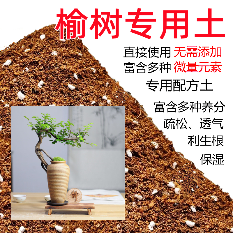 榆树盆景专用土盆栽种植土盆景肥料泥土酸性沙土壤榆树专用营养土