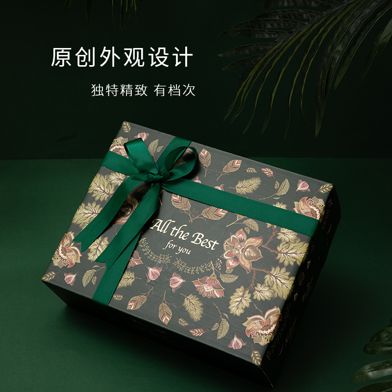原创网红款墨绿大中小高档礼品盒