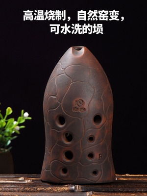 埙初学演奏十孔鱼埙好吹初学专业古乐器陶埙音色柔和可水洗