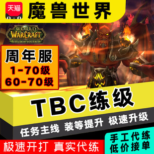 魔兽世界周年服代练TBC练升级声望58-60-70开坐骑卡拉赞沙塔斯