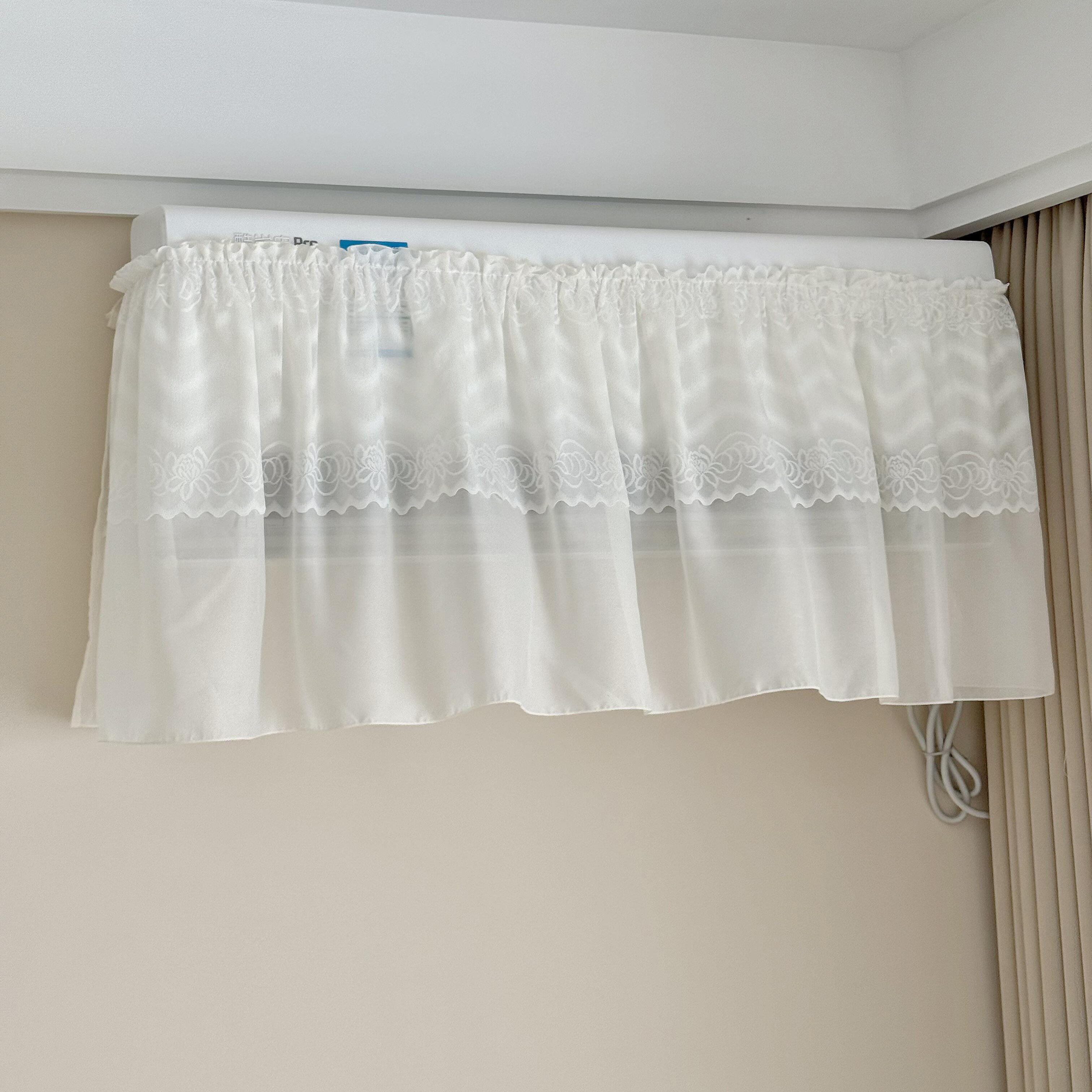 空调挡风帘防直吹壁挂式坐月子出风口挡风罩法式田园风2026新款