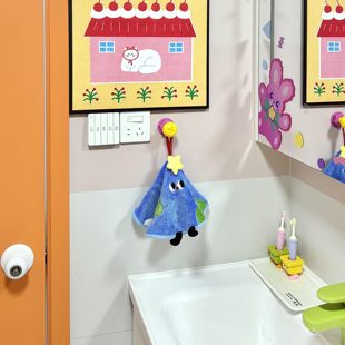 【新家的100个快递】卡通擦手巾挂式可爱超强吸水加厚不发臭毛巾