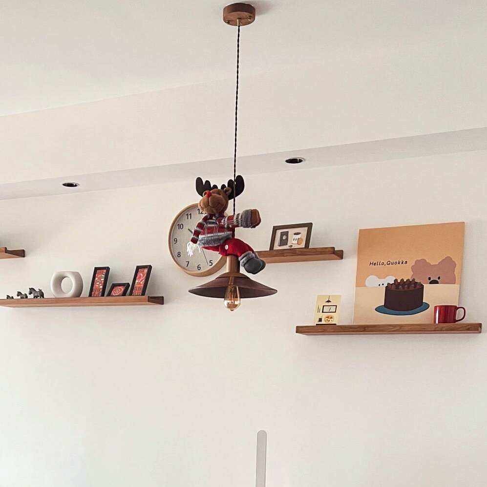 【新家的100个快递】圣诞麋鹿吊灯装饰客厅圣诞节场景布置挂件