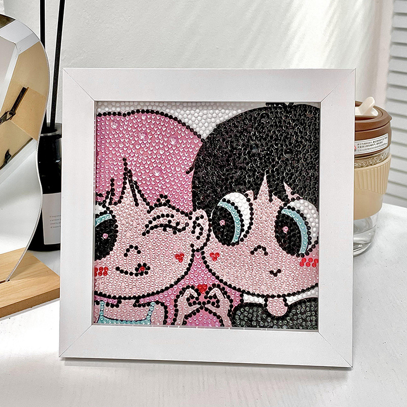 情侣头像钻石画手工diy点钻画满钻星蝶公主粘贴画带框七夕礼物