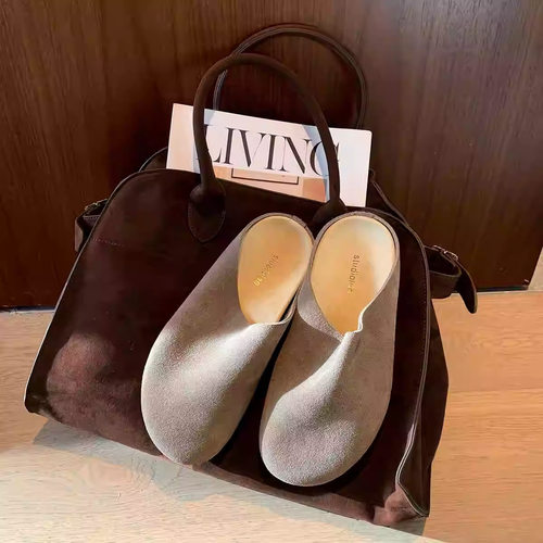 Clogs slides cork slippers sandal法式复古一脚蹬包头博肯鞋