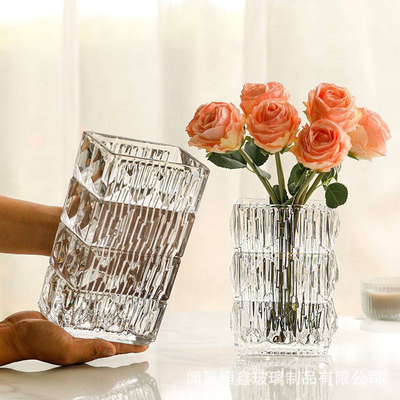 brilliant crystal glass vase hydroponic dried flowers flower