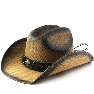 防晒时尚草帽Wide Brim Men Hat Panama Cowboy Hats Women