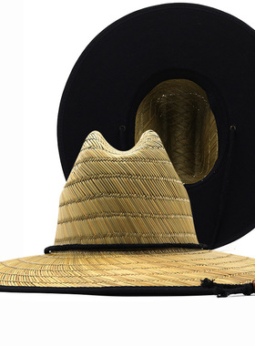 防晒时尚草帽Wide Brim Men Hat Panama Cowboy Hats Women