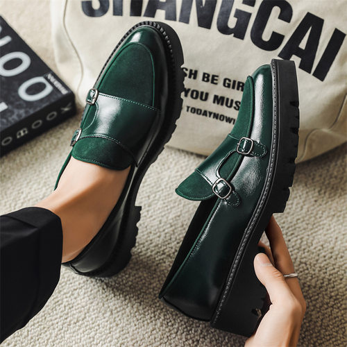 Mens Loafers Flats Slip on Casual Shoes for man尖头英伦男鞋