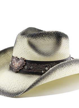 防晒时尚草帽Wide Brim Men Hat Panama Cowboy Hats Women