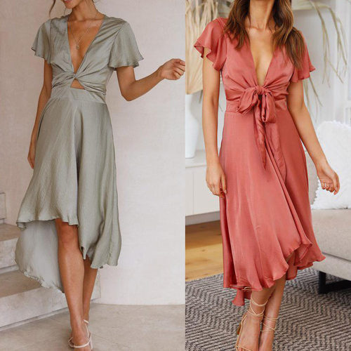 summer dress vestidos dresses robe gown连衣裙女性感气质女装