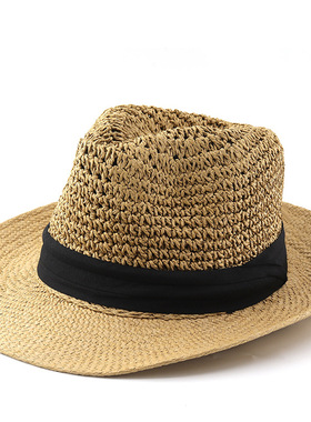 时尚宽檐帽Jazz Hats CowboyWide Brim Men Hat Panama Women