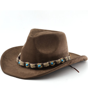 Hat Cowboy Western jazz Men For 西部牛仔帽Vintage