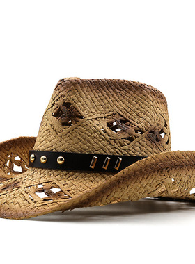 草帽Sun Straw Beach Hats Men Women Cosplay Cap春夏新款帽子