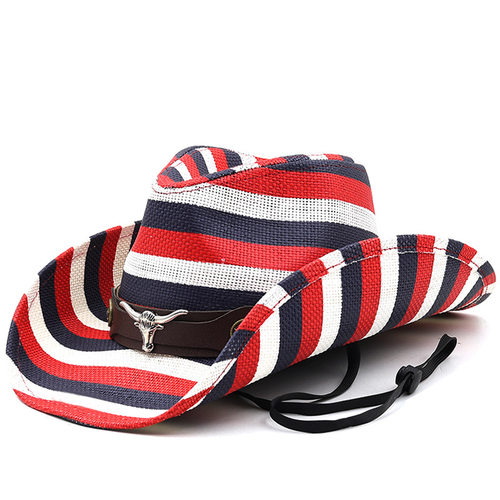 防晒时尚草帽Wide Brim Men Hat Panama Cowboy Hats Women