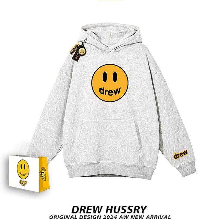 贾斯丁比伯同款drewhouse连帽卫衣男女经典笑脸美式潮牌情侣帽衫