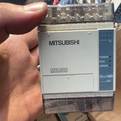 议价三菱PLC FX1S-14MR-001，工厂拆机件。输入AC