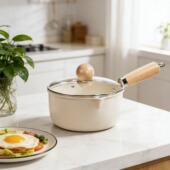 陶瓷釉面奶锅不粘锅宝宝辅食锅热奶锅家用小炒锅煎煮煲汤锅泡面锅