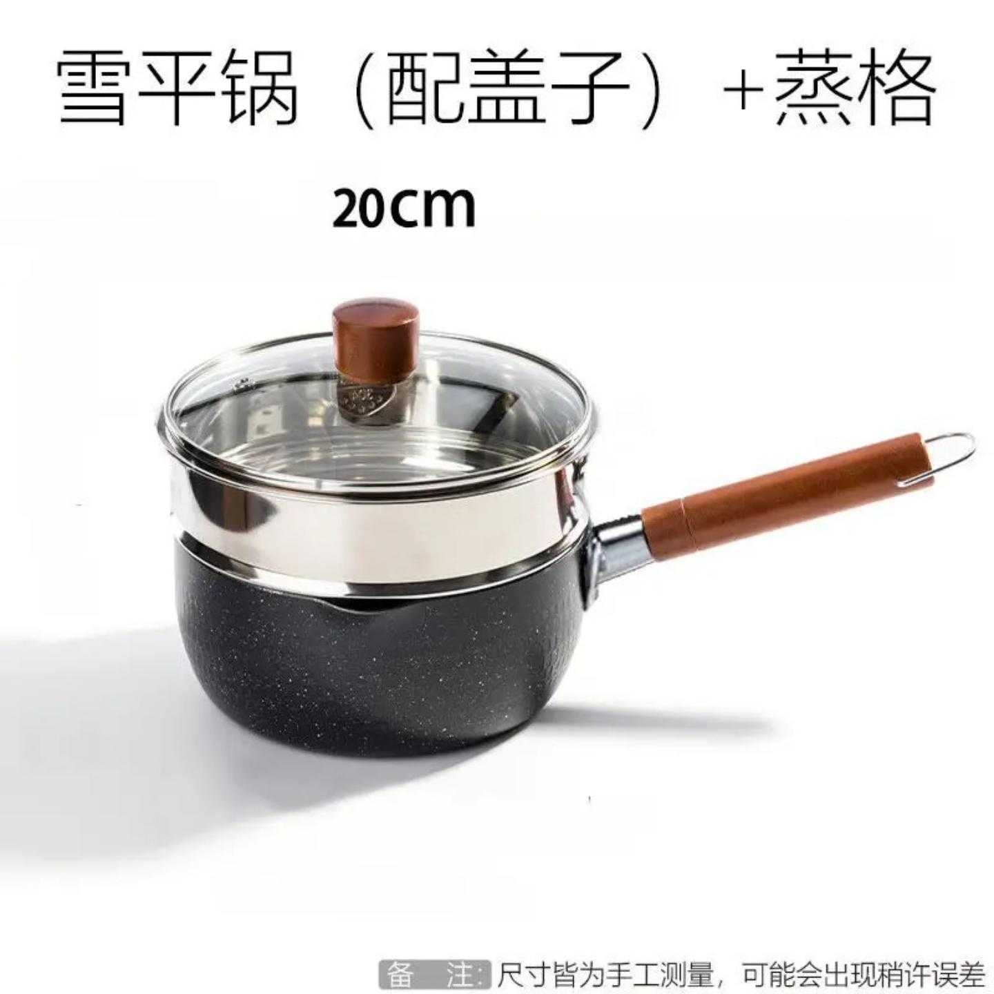 日式雪平锅宝宝辅食锅电磁炉燃气灶通用不粘锅宿舍泡面麦饭石奶锅
