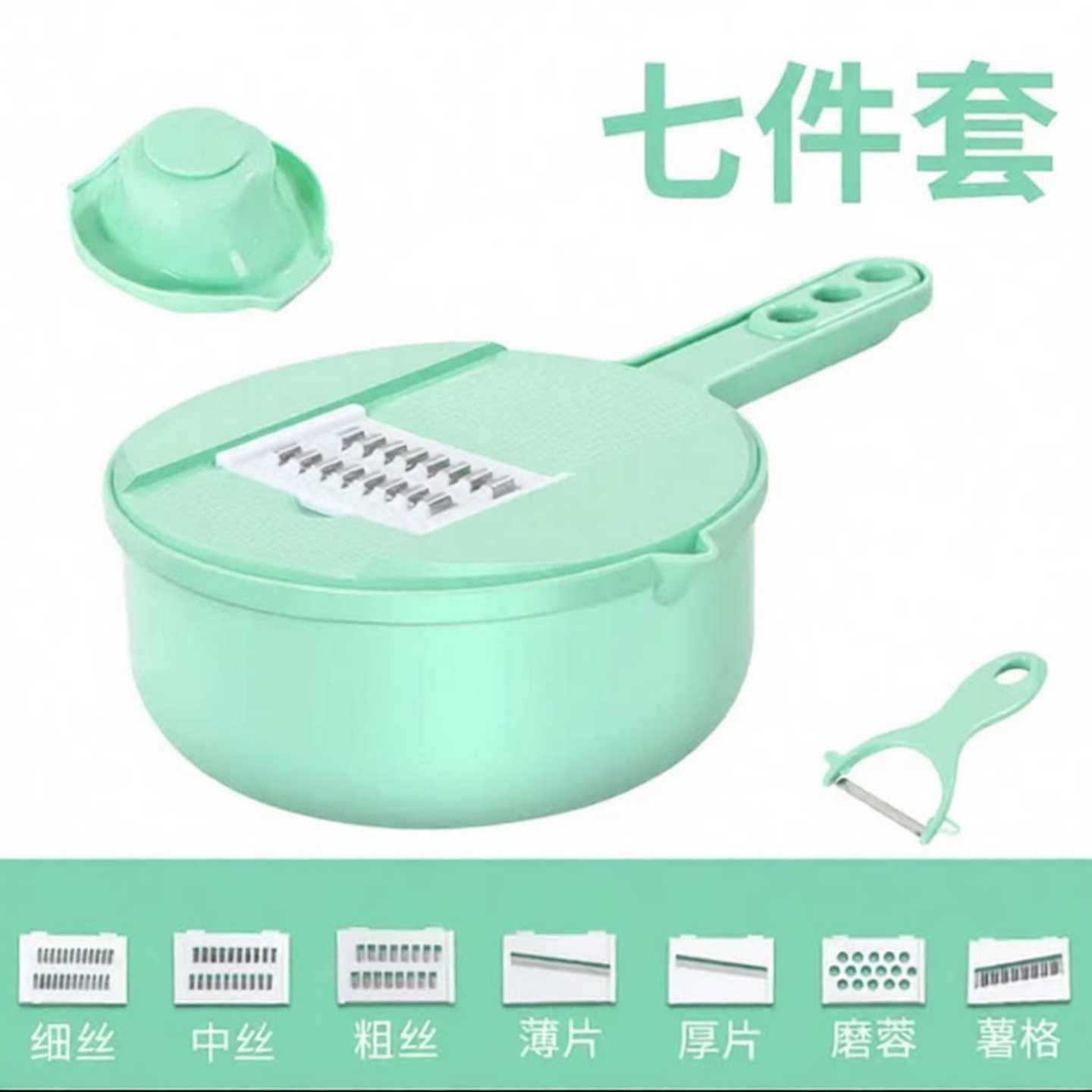 家用手动擦丝器多功能切菜器切丝刨丝切片器沥水切丝器厨房用具