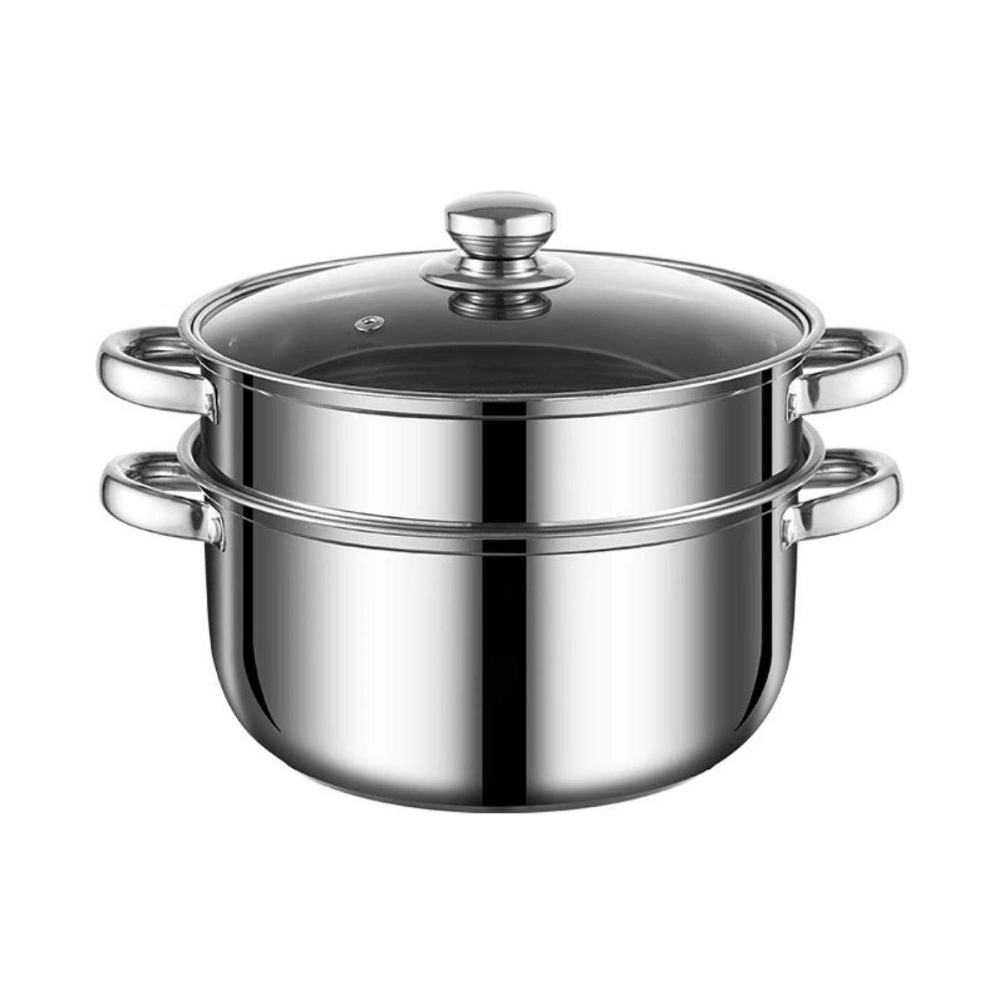 特厚食品级不锈钢汤锅家用煮粥不粘锅小蒸锅煲汤锅燃气电磁炉通用