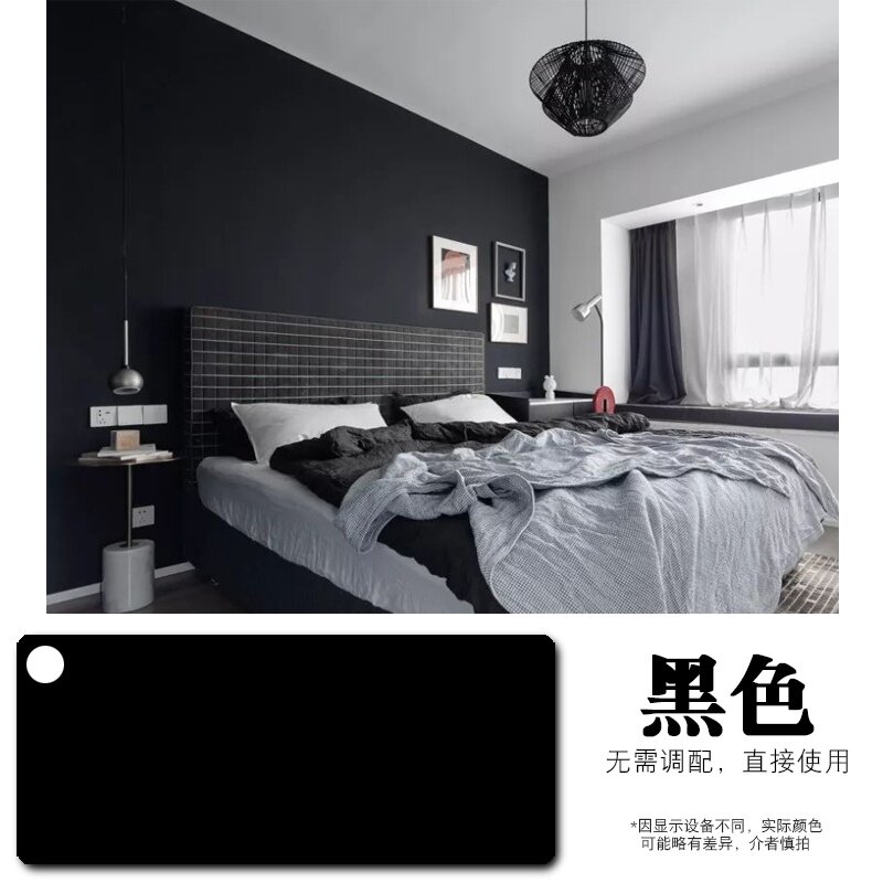 新品乳胶漆涂料高级莫兰迪色系墙漆室内灰墨绿色灰蓝色脏粉彩色墙