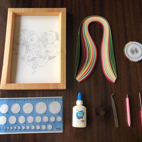 包邮小学生美术课衍纸套装手工DIY入门初学者材料包工具立体卷纸