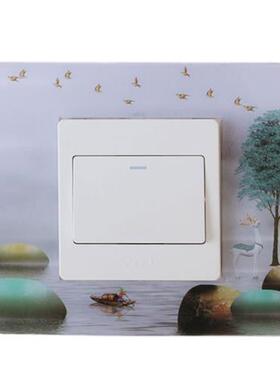 北欧开关贴墙贴2023年新款免洗插座灯装饰墙贴家用开关保护套