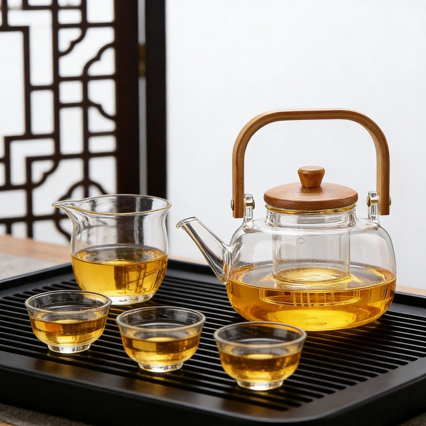 家用加厚提梁泡茶玻璃茶壶耐高温蒸煮电陶炉围炉新款煮茶水壶茶具