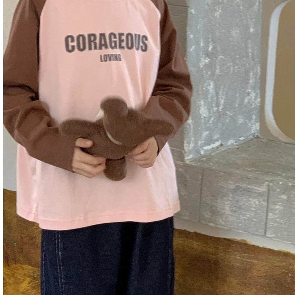 蓬蓬韩版男童女童长袖T恤春秋装2026新款宝宝打底衫插肩儿童上衣