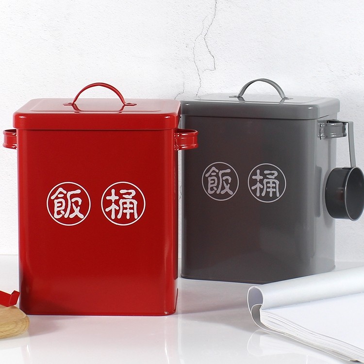 家用米桶食品级密封储粮桶储存桶面粉桶防潮防虫红色米缸收纳储米