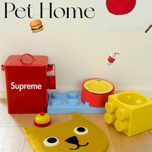 猫粮储存桶防潮密封宠物粮食收纳桶狗粮桶M桶麦当当储粮桶积木碗