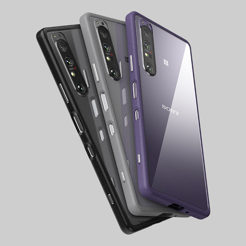 Xperia1III透明全包磨砂手机壳