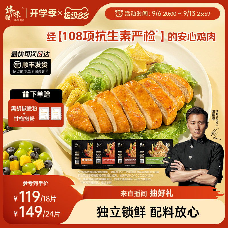 锋味派鸡胸排！香煎鸡排图片