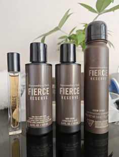 美国Abercrombie Fitch 男士经典款AF店香香水沐浴露Fierce 套装