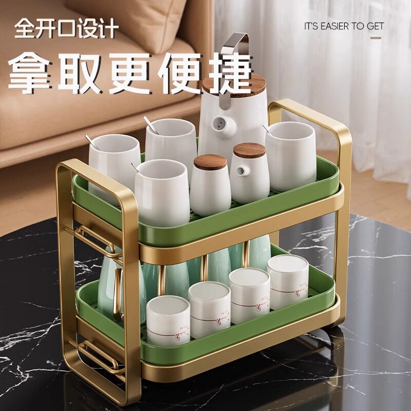 水杯架子置物架桌面客厅茶具杯子沥水架多功能厨房多层落地收纳架