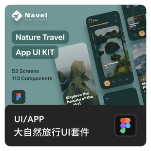 旅游出行app小程序移动界面UI设计素材模板figma源文件