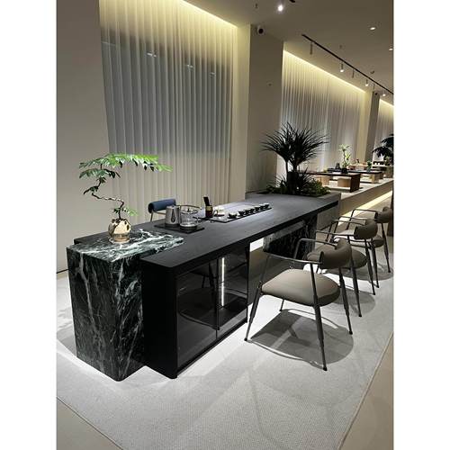 意极式简现实木茶台2理025新款代简约轻奢高级感一体式大石泡茶桌