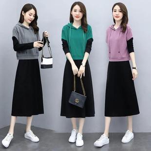 减龄显瘦女神范长袖 单件 时尚 裙两件套2026年新款 气质连衣裙 套装