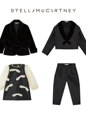 意大利 Stella McCartney童装 秋冬新款节日胶囊系列真丝连衣裙