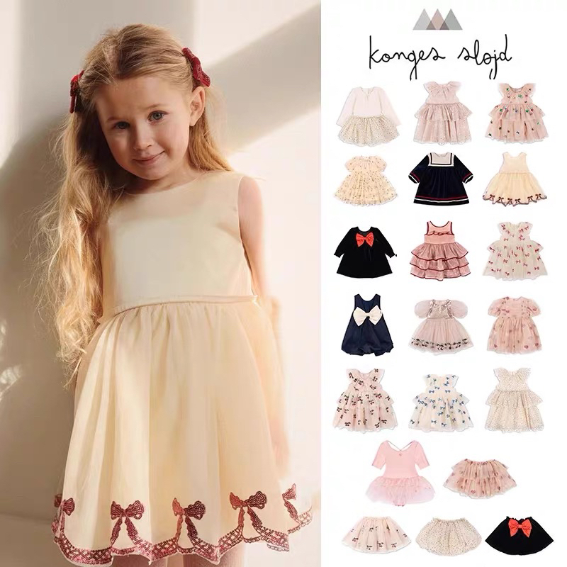 国内现货 圣诞款Konges Slojd宝宝女中小童生日礼服裙半裙连衣裙